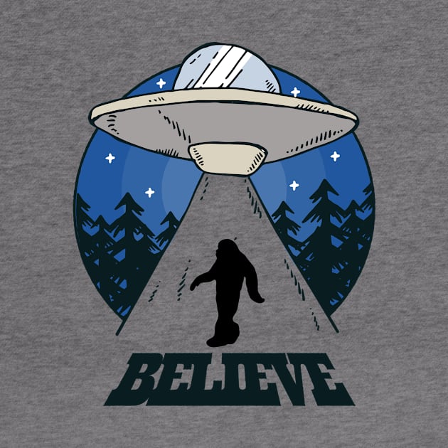 Bigfoot UFO Believe Conspiracy Theory by UNDERGROUNDROOTS